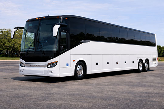 56-passenger charter bus available for charter in Murrieta, CA
